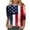 4-Multicolor, variant on SELONE 3/4 Sleeve T Shirts For Women Fourth of July Print Star Stripe Tops Crewneck Clothes Patriotic Graphic Wear