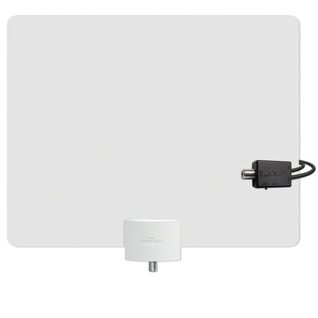 Mohu - Leaf 50 Amplified Indoor HDTV Antenna with 60-Mile Range - Black/White