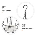 thumbnail image 3 of ibasenice Metal Wire Hanging Basket with Chain for Indoor Plants, Iron Plant Holder for Home and Garden, 3 of 8