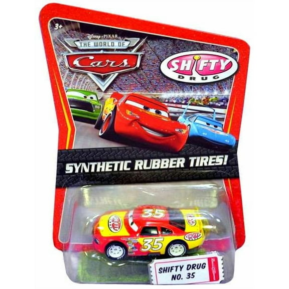Disney Cars Synthetic Rubber Tires Shifty Drug No. 35 Diecast Car