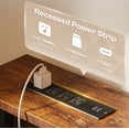thumbnail image 5 of Amadwell 47" Gaming Computer Desk with LED Lights, Power Outlets, Home Office Writing Desk with 4 Drawers, Rustic Brown, 5 of 8