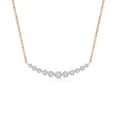 thumbnail image 1 of Angara Natural Diamond Necklace - Contemporary Round Diamond Journey Pendant Necklace in 14K Rose Gold for Women, 1 of 8