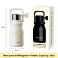 thumbnail image 4 of HOLOHOLO 2-in-1 30oz Insulated Tumbler with Bounce Straw & Tea Strainer, Leak-Proof Stainless Steel Water Bottle with Portable Handle White, 4 of 7