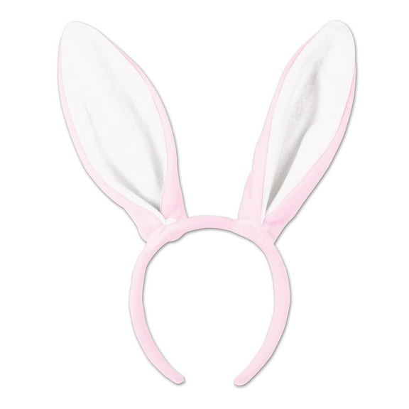 12 Pack Beistle Easter Soft-Touch Bunny Ears - pink/white