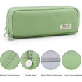 thumbnail image 4 of Estuche Escolar Estuche de Gran Capacidad con 3 Compartimentos Estuche Escolar para Niñas Niños Mujeres Papelería Escolar Bolsa de Maquillaje Organizador Regalo (Verde), 4 of 4