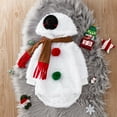 thumbnail image 5 of Christmas Snowman Outfit Winter Hood Snowman Jumpsuit Romper with Scarf Baby Christmas Clothes Party Outfit 12-18 Months, 5 of 9