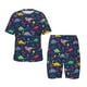 thumbnail image 1 of Balery Dinosaur Flowers Conjunto de Pijama Infantil de Manga Corta con Estampado – Ropa de Dormir de Algodón Suave-4X-Large, 1 of 6