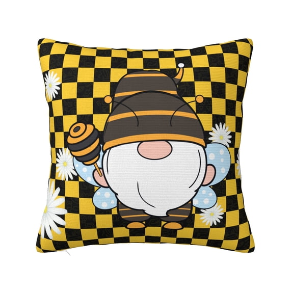 ZICANCN Decorative Throw Pillow Covers , Gnome Eif Couch Sofa Decorative Knit Pillow Covers for Living Room Farmhouse 16"x16"