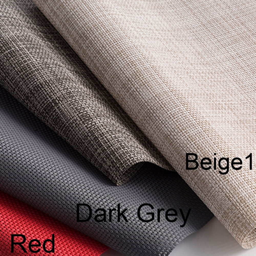 GOGO Placemats, 24 Pcs of 12x18 Inches Heat-Resistant Placemats Anti-Skid Washable PVC Table Mats Woven Double Sided Vinyl Placemats for Kitchen