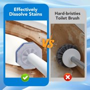 50Pack Toilet Brush Wand Refills Compatible with Clorox , Rich Foam Wash Design, Secure Lock No Slipping, Easy Snap-On Installation
