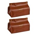 thumbnail image 2 of SPRING PARK 2Pcs PU Leather Tissue Box Case Cover Napkin Paper Holder Storage for Car Home, 2 of 7