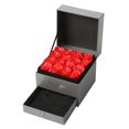 thumbnail image 3 of Inteprter Caja de regalo de flores de jabón, cajón de de doble capa, caja de regalo de rosas, organizador de joyas, boda, romántico, caja de Kits de decoración para fiestas Rojo caja de 16 cajones Inteprter HA003065-01B, 3 of 6