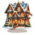 thumbnail image 2 of ToyKingdee Village House Decoration Christmas Table Decor Resin Light up Christmas Figurine Gift Home Party Decor, 2 of 8