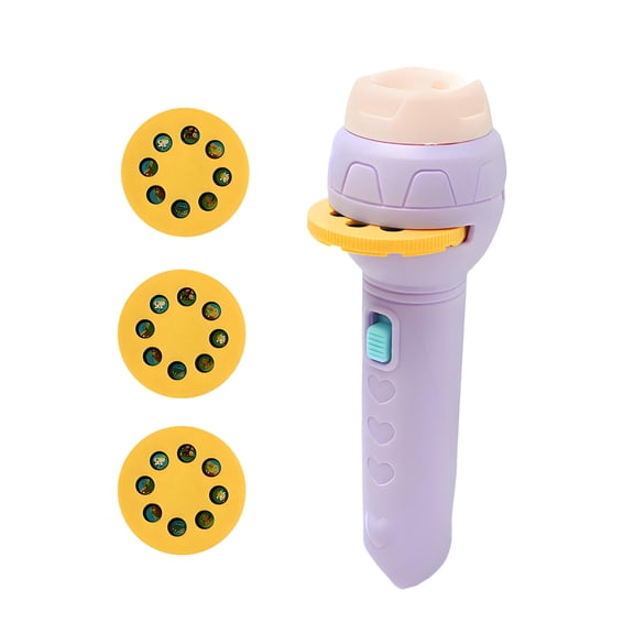 HIBIBUD Purple Kids Flashlight Projector,Toddler Light for Night Time Fun & Early Learning