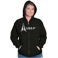 thumbnail image 4 of Space Force Logo US Military USSF Zip Up Hoodie Men's Women's Brisco Brands M, 4 of 6
