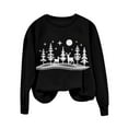 thumbnail image 4 of ShiShine Christmas Sweatshirts for Women Trendy Xmas Graphic Crewneck Sweatshirt Loose Casual Long Sleeve Pullover Tops 2025, 4 of 6