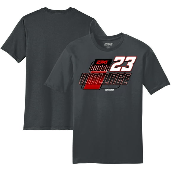 Men's 23XI Racing Charcoal Bubba Wallace Lifestyle T-Shirt