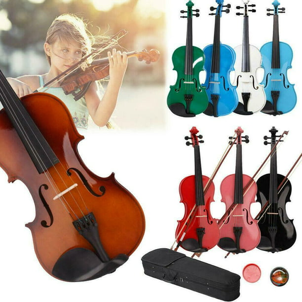 enkelt gang TVsæt Lappe Brand New Violin in Musical Instrument Violin For Beginners - Beginner  Violins Kit For Student w/Case, Rosin, Bows, Tuner - Starter Musical  Instruments For Kids & Adults - Walmart.com