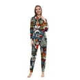 thumbnail image 6 of Penkiiy Matching Christmas Onesie Pajamas for Family, Hooded One Piece Vacation PJs, Cute Printed Holiday Loungewear S Multicolor, 6 of 6