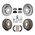 thumbnail image 1 of Transit Auto Front Rear Disc Brake Rotors Semi-Metallic Pads and Drum Kit (7Pc) for Car 2002-2003 Toyota Solara 2.4L K8S-102099, 1 of 11