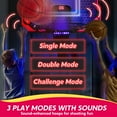 thumbnail image 3 of SYNCFUN Basketball Hoop Indoor for Teen Boy, 15.1" x 11" Indoor LED Electronic Scoreboard Basketball Hoop Over The Door with 4 Balls,Basketball Game Toys Birthday Gifts for Kids Teen Boy Adult,Red, 3 of 12