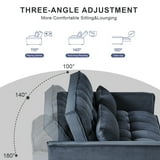 Leumius Convertible Sofa Bed,3-in-1 Sleeper Sofa with Pull Out Bed,Loveseat Couch with Adjustable Backrest for Living Room,Black - Walmart.com