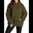 thumbnail image 1 of Sudadera Informal de Larga con Capucha para Mujer, Jersey de y Otoño con Bolsillos. Verde L, 1 of 9