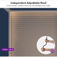thumbnail image 4 of PURPLE LEAF 11x23 ft Louvered Pergola Solar LED Lights Heavy Duty Aluminum Outdoor Hidden Drainage System Patio Backyard Garden Deck White, 4 of 5