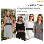WHIPPY Women Elastic Wide Belt, Stretch Waist Belt for Dresses