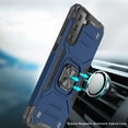 thumbnail image 6 of Phone Case for Samsung Galaxy S22+ Plus Armor Hybrid with Ring Holder Kickstand Shockproof Heavy-Duty Durable Rugged Dual Layer Cover for Galaxy S22 Plus - Blue, 6 of 9