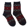 thumbnail image 2 of Warm Wool Blend Crew Socks Winter Outdoor Christmas Ankle Socks Hosiery Gift Dark Blue, 2 of 8