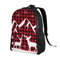 thumbnail image 2 of Easygdp Christmas Buffalo Plaid Mochila Versátil y Elegante: Comodidad, Almacenaje y Durabilidad para la Universidad, Trabajo, Viajes y Uso Diario, 2 of 8