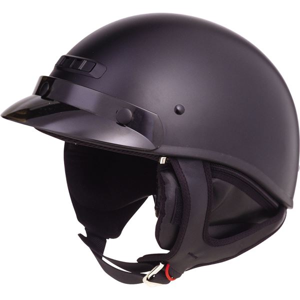 GMAX GM35 Full Dress Half Helmet Flat Black, All Sizes