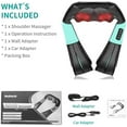thumbnail image 5 of Nekteck Classic 3D Vibrating Shiatsu Neck, Back & Shoulder Massager with Soothing Heat, for Car, Office and Home Use, Blue, 5 of 9