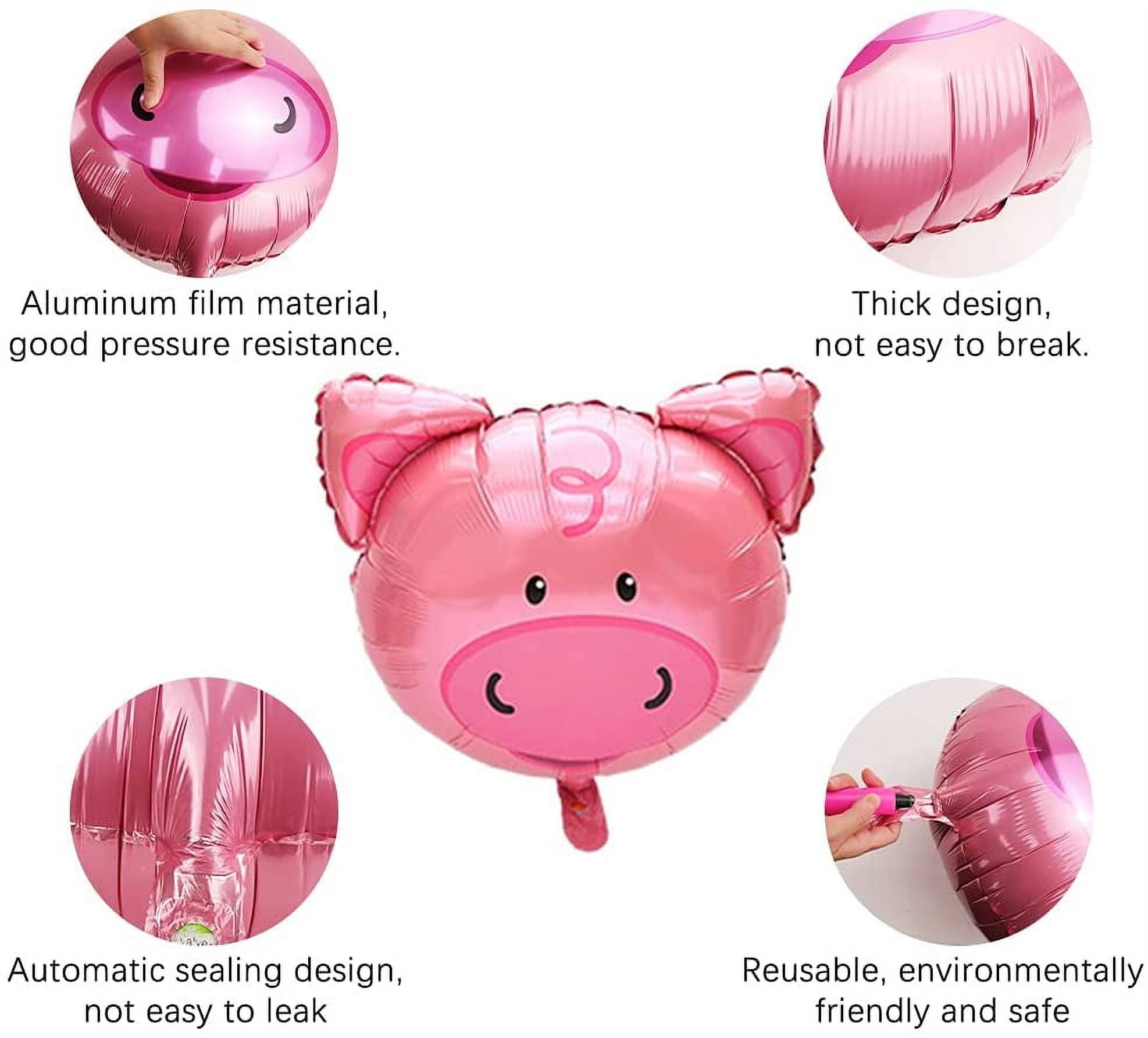 STONCEL 10PCS Animal Balloons, 25Inch Giant Zoo Animal Balloons Kit, Jungle Safari Animals Theme Birthday Party Decorations for Kids Gift Baby Shower Party Supplies