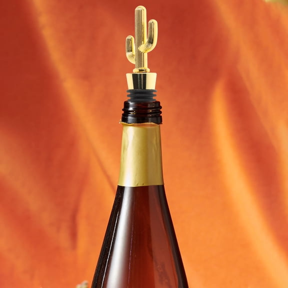 Homoyoyo Alloy Wine Stoppers Set of 2, Golden Airtight Bottle Seals for Wine Bottles, Party and Home Use