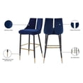 thumbnail image 3 of Meridian Furniture Sleek Navy Velvet Stool (Set of 2), 3 of 4