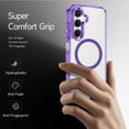 thumbnail image 7 of Allytechgroup Clear Case for Samsung Galaxy A16 5G, Compatible with Mag-safe Anti-Yellowing Slim Fit Phone Rugged Shockproof Protective Cover Compatible with Samsung Galaxy A16 5G, Purple, 7 of 7