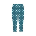 thumbnail image 5 of Sakmal Lounge Pants for Women Cropped Green Polka Dot Yoga Workout Ladies Trousers for Summer, 5 of 6