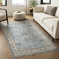 thumbnail image 3 of SIXHOME 3'x5' Area Rugs for Living Room Washable Rugs Carpet Vintage Traditional Rugs for Bedroom Dinning Room Office Playroom Entryway Soft Non Slip Area Rug Retro Home Decor Blue, 3 of 7