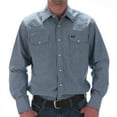 thumbnail image 2 of Wrangler Men's Authentic Cowboy Cut Long Sleeve Shirt Chambray XL, 2 of 5