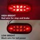 thumbnail image 4 of Paquete de 2 luces de freno rojas impermeables, señal de giro, luz de remolque para camión RV, ovaladas, de dos colores, faros delanteros de coche, luz trasera de camión impermeable de alto brillo, l, 4 of 4