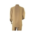 thumbnail image 5 of Men Silversilk 2pc Fancy walking leisure suit Italian woven knits 4407 Cafe Tan, 5 of 10