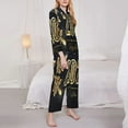 thumbnail image 4 of Disketp Pajamas Set Long Sleeve Sleepwear Womens Button Down Nightwear Pj Sets-Happy New Year 2024, 4 of 9