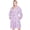 Lavender Purple, variant on Dark Gray Plush Robe for Women, Soft Fleece Short Bathrobe, 2XL/3XL