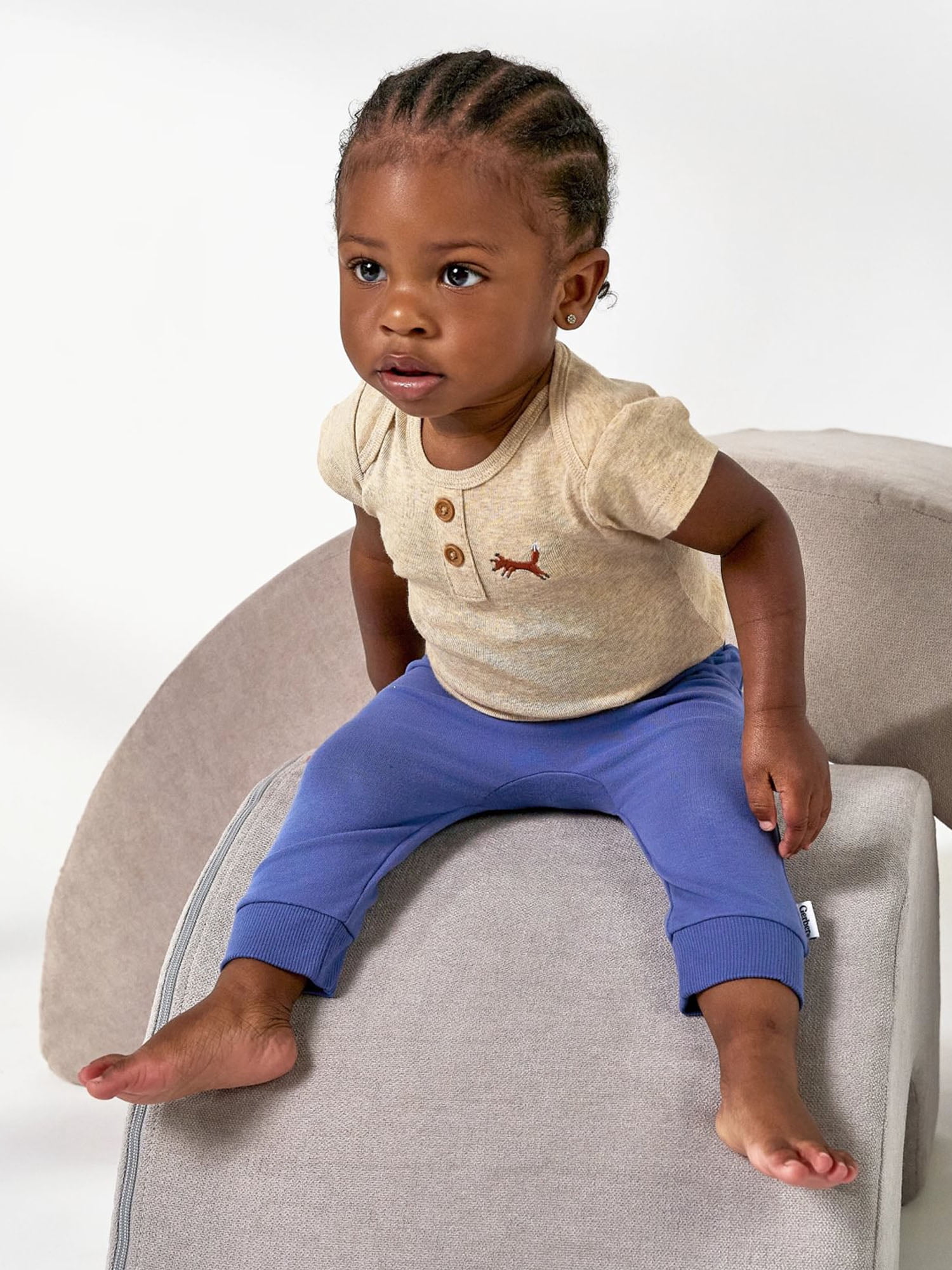 Gerber Baby and Toddler Neutral Joggers, 3-Pack, Sizes 0/3 Months - 5T