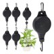 thumbnail image 2 of 6 Pack Plant Pulley Retractable Hanger Plant Pulley Adjustable Height Wheel For Hanging Plants Indo, 2 of 5