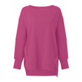 thumbnail image 4 of Futezty Women Oversized Reverse Seam Sweatshirt Casual Long Sleeve Crewneck Lightweight Pullover Tops Loose Sweatshirts, 4 of 4