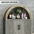 thumbnail image 6 of Over The Toilet Storage Cabinet, Farmhouse Rual Bathroom Organizer, Storage Organizer Cabinet with Adjustable Shelf and Elegant Arched Design, for Bathroom, Laundry and Restroom, 6 of 7