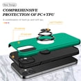 thumbnail image 4 of for iPhone 16 Plus with Ring Stand, 360°Rotatable Ring Holder Magnetic Kickstand, Matte Back Shockproof Kickstand Protective Phone Case for iPhone 16 Plus, Darkgreen, 4 of 7
